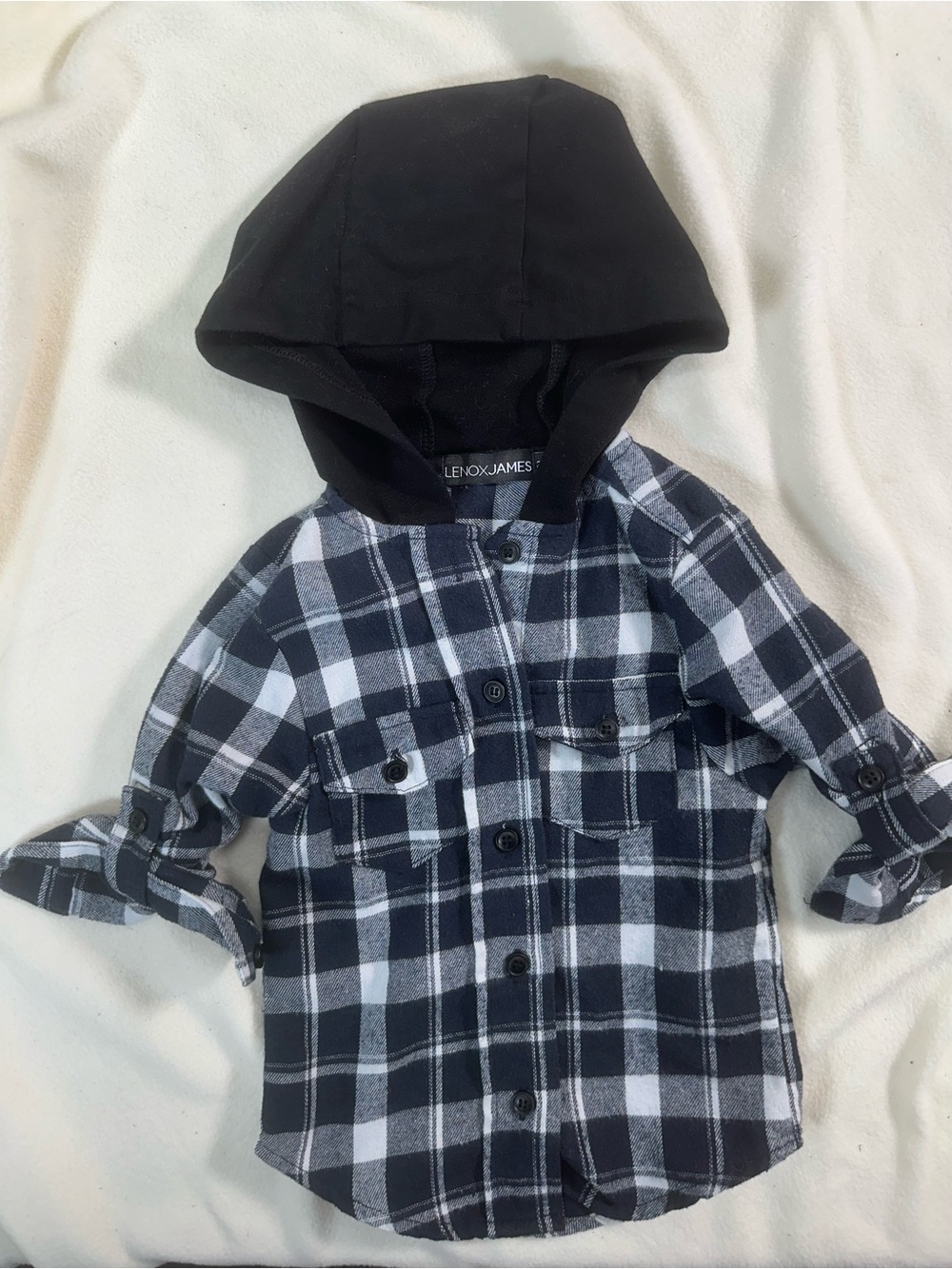 Lenox James Toddler Plaid Button-Front Hooded Shirt Size 2T